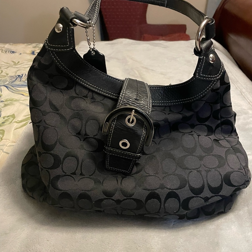 Coach black shoulder bag